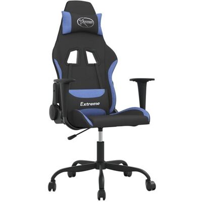 Non communiqué vidaXL Chaise de jeu de massage Noir et bleu Tissu Bleu - Publicité Non communiqué vidaXL Chaise de jeu de massage Noir et bleu Tissu Bleu - Publicité