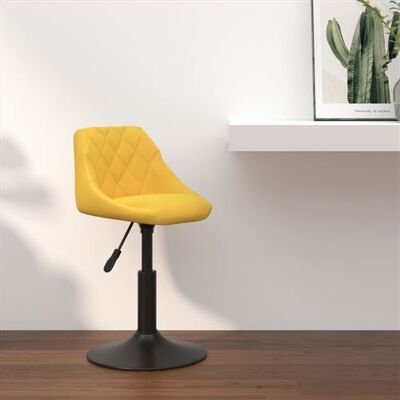 vidaXL Tabouret de bar en velours jaune moutarde - Bar Stool - Publicité vidaXL Tabouret de bar en velours jaune moutarde - Bar Stool - Publicité