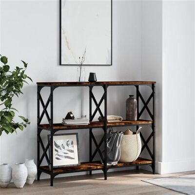 vidaXL Table console chêne fumé - Table d'appoint - Support couloir - Publicité vidaXL Table console chêne fumé - Table d'appoint - Support couloir - Publicité