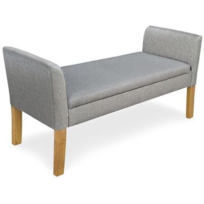Menzzo Banquette-coffre Idor Tissu Gris Gris - Publicité Menzzo Banquette-coffre Idor Tissu Gris Gris - Publicité