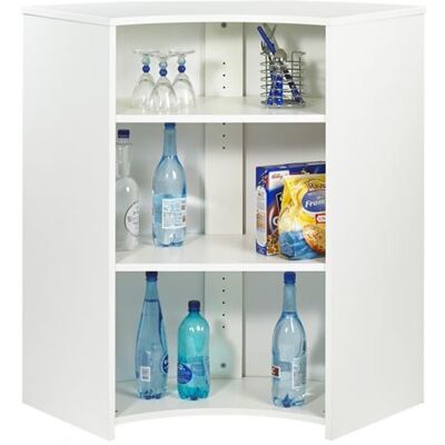 Simmob Meuble Bar Comptoir Cuisine Blanc 107 cm - Capitons Rouges 922 - L 106.9 x l 53.3 x H 104.8 cm Blanc - Publicité Simmob Meuble Bar Comptoir Cuisine Blanc 107 cm - Capitons Rouges 922 - L 106.9 x l 53.3 x H 104.8 cm Blanc - Publicité