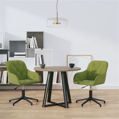 Chaises de salle à manger pivotantes vert clair BD Ensemble de 2 - Publicité Chaises de salle à manger pivotantes vert clair BD Ensemble de 2 - Publicité