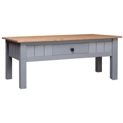 vidaXL Table basse en bois de pin - Gris - Mobilier de salon - Publicité vidaXL Table basse en bois de pin - Gris - Mobilier de salon - Publicité