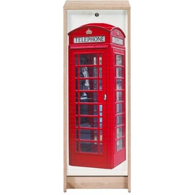 Simmob Classeur à Rideau Chêne 6 Niches L 37.8 H 103.8 P 38.4 cm - Londres 700 - L 37.8 x l 38.4 x H 103.8 cm marron - Publicité Simmob Classeur à Rideau Chêne 6 Niches L 37.8 H 103.8 P 38.4 cm - Londres 700 - L 37.8 x l 38.4 x H 103.8 cm marron - Publicité