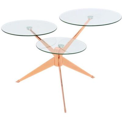 Table d'appoint KAYOOM Triplet - Design rétro, moderne, 3 niveaux, rose - Publicité Table d'appoint KAYOOM Triplet - Design rétro, moderne, 3 niveaux, rose - Publicité