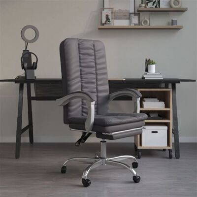 MAISONCHIC - Chaise de Bureau Reclinable Gris - Mobilier de Bureau - Publicité MAISONCHIC - Chaise de Bureau Reclinable Gris - Mobilier de Bureau - Publicité