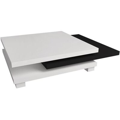 Habitat et Jardin table basse elena - 80 x 80 x 32 cm - blanc / noir blanc/ noir - Publicité Habitat et Jardin table basse elena - 80 x 80 x 32 cm - blanc / noir blanc/ noir - Publicité