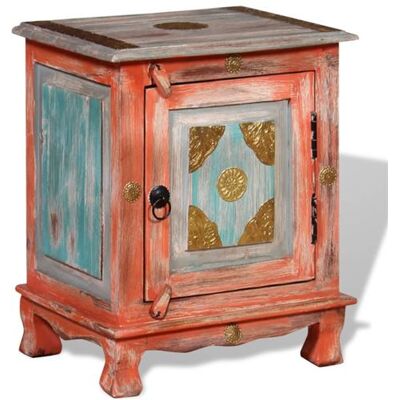 VIDAXL Table de chevet Bois de manguier massif Orange Orange - Publicité VIDAXL Table de chevet Bois de manguier massif Orange Orange - Publicité