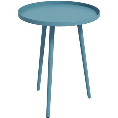 Non communiqué Table basse de jardin d'appoint design scandinave Ø 40 x 50H cm acier époxy bleu Bleu - Publicité Non communiqué Table basse de jardin d'appoint design scandinave Ø 40 x 50H cm acier époxy bleu Bleu - Publicité