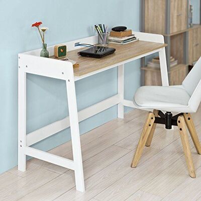 SoBuy FWT41-WN - Bureau avec grande surface et trou pour câbles - Publicité SoBuy FWT41-WN - Bureau avec grande surface et trou pour câbles - Publicité