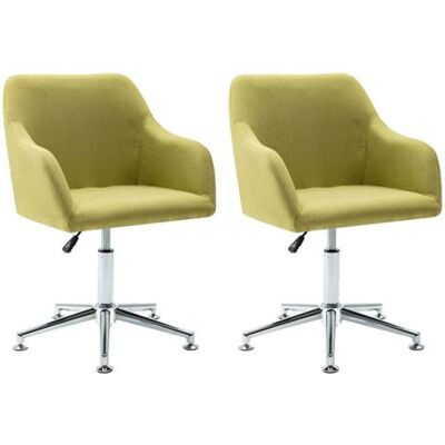 vidaXL Modèle 283484 Chaise de salle à manger pivotante verte - Publicité vidaXL Modèle 283484 Chaise de salle à manger pivotante verte - Publicité