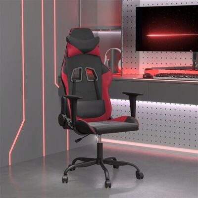 vidaXL - Chaise de massage gaming - Noir - Rouge Bourgogne - Chaise - Publicité vidaXL - Chaise de massage gaming - Noir - Rouge Bourgogne - Chaise - Publicité