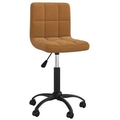 Chaise de Bureau Pivotante Velours Marron - Chaise de Bureau - Publicité Chaise de Bureau Pivotante Velours Marron - Chaise de Bureau - Publicité