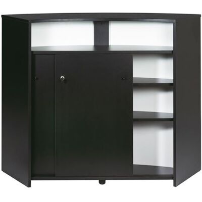 Simmob Comptoir d'Accueil 2 Portes Noir 4 Niches Serrure 134,5 x 104,8 x 55,3 cm - Rock 451 - L 134.5 x l 55.3 x H 104.8 cm Noir - Publicité Simmob Comptoir d'Accueil 2 Portes Noir 4 Niches Serrure 134,5 x 104,8 x 55,3 cm - Rock 451 - L 134.5 x l 55.3 x H 104.8 cm Noir - Publicité