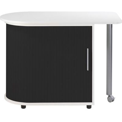 Simmob Bureau Informatique Blanc et Table Pivotante - Noir - L 105 x l 55 x H 74.7 cm Blanc - Publicité Simmob Bureau Informatique Blanc et Table Pivotante - Noir - L 105 x l 55 x H 74.7 cm Blanc - Publicité