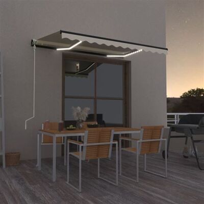 Toldo automatique avec LED et capteur de vent Maisonchic - Store extérieur - Publicité Toldo automatique avec LED et capteur de vent Maisonchic - Store extérieur - Publicité
