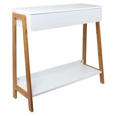 The Home Deco Factory - Console scandinave en bois avec tiroir Ida Blanc - Publicité The Home Deco Factory - Console scandinave en bois avec tiroir Ida Blanc - Publicité