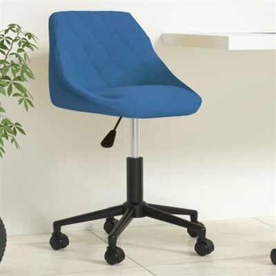 Chaise de bureau pivotante en velours bleu vidaXL - Siège de bureau - Publicité Chaise de bureau pivotante en velours bleu vidaXL - Siège de bureau - Publicité