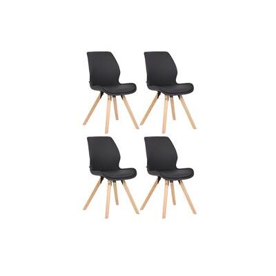 Non communiqué Lot de 4 chaise de conference clp en bois non pliable H. 87.5 cm interieur noir noir - Publicité Non communiqué Lot de 4 chaise de conference clp en bois non pliable H. 87.5 cm interieur noir noir - Publicité