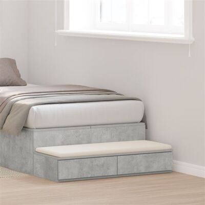 Table de Nuit Vidaxl - Design Moderne Gris Béton - 100x36,5x16,5 cm - Publicité Table de Nuit Vidaxl - Design Moderne Gris Béton - 100x36,5x16,5 cm - Publicité