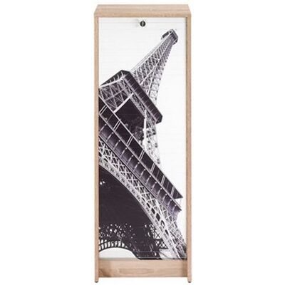 Simmob Classeur à Rideau Chêne 6 Niches L 37.8 H 103.8 P 38.4 cm - Tour Eiffel 750 751 - L 37.8 x l 38.4 x H 103.8 cm marron - Publicité Simmob Classeur à Rideau Chêne 6 Niches L 37.8 H 103.8 P 38.4 cm - Tour Eiffel 750 751 - L 37.8 x l 38.4 x H 103.8 cm marron - Publicité