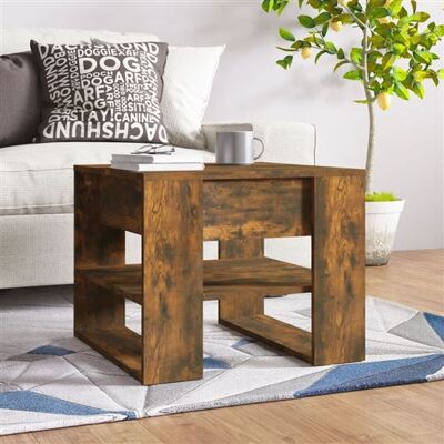 Non communiqué vidaXL Table basse chêne fumé 55,5x55x45 cm bois d'ingénierie816931 Marron - Publicité Non communiqué vidaXL Table basse chêne fumé 55,5x55x45 cm bois d'ingénierie816931 Marron - Publicité