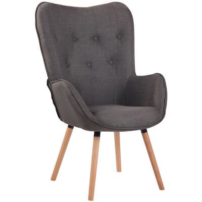 Non communiqué Chaise Lounge Ashford en Tissu - Chaise Fauteuil avec Accoudoirs - Piètement en Bois de Chêne Nature - Couleur Gris foncé Gris Foncé - Publicité Non communiqué Chaise Lounge Ashford en Tissu - Chaise Fauteuil avec Accoudoirs - Piètement en Bois de Chêne Nature - Couleur Gris foncé Gris Foncé - Publicité