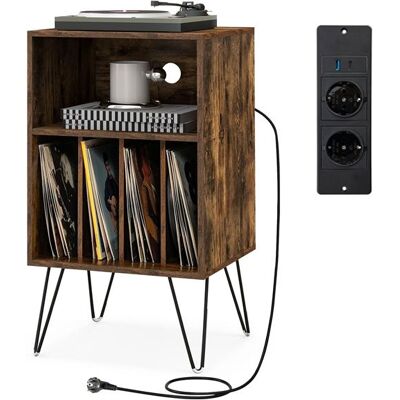 Non communiqué Giantex Table d’Appoint, Meuble Tourne-Disque Vinyle, 2 Prises, 1 USB,1 Type-C, Marron Marron - Publicité Non communiqué Giantex Table d’Appoint, Meuble Tourne-Disque Vinyle, 2 Prises, 1 USB,1 Type-C, Marron Marron - Publicité
