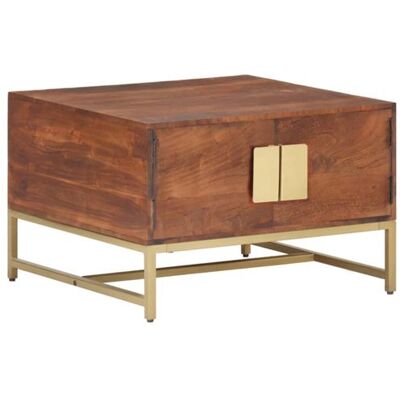 Non communiqué vidaXL Salontafel 67x67x45 cm massief mangohout honingbruin320376 Brun - Publicité Non communiqué vidaXL Salontafel 67x67x45 cm massief mangohout honingbruin320376 Brun - Publicité