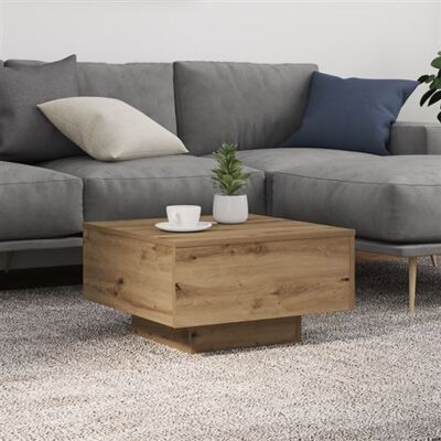 Table basse moderne en chêne Vidaxl 55x55x31 cm - Publicité Table basse moderne en chêne Vidaxl 55x55x31 cm - Publicité