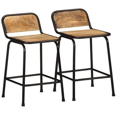 Non communiqué Tabourets de bar lot de 2 pcs bois massif manguier brut Bois - Publicité Non communiqué Tabourets de bar lot de 2 pcs bois massif manguier brut Bois - Publicité
