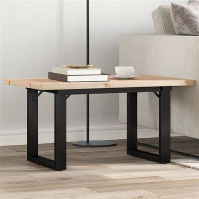 vidaXL Table basse O-Frame 80x50x40,5cm Bois massif de pin & Fer forgé - Publicité vidaXL Table basse O-Frame 80x50x40,5cm Bois massif de pin & Fer forgé - Publicité