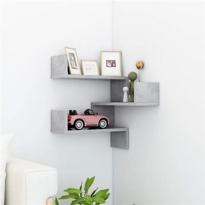 Non communiqué Étagère murale d angle Gris béton 40x40x50 cm Bois d’ingénierie Gris béton - Publicité Non communiqué Étagère murale d angle Gris béton 40x40x50 cm Bois d’ingénierie Gris béton - Publicité