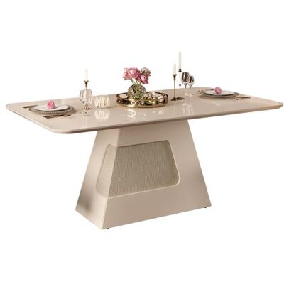 Non communiqué Table à Manger 6 Personnes Rectangle Blanc Ecru 180 x 80 x 90 cm - L 180 x l 90 x H 80 cm Blanc - Publicité Non communiqué Table à Manger 6 Personnes Rectangle Blanc Ecru 180 x 80 x 90 cm - L 180 x l 90 x H 80 cm Blanc - Publicité