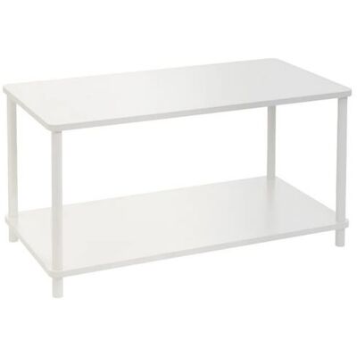 Non communiqué Table basse, table de salon rectangulaire en bois et métal coloris blanc - Longueur 80 x Profondeur 40 x Hauteur 41 cm- JUANIO - Blanc - Publicité Non communiqué Table basse, table de salon rectangulaire en bois et métal coloris blanc - Longueur 80 x Profondeur 40 x Hauteur 41 cm- JUANIO - Blanc - Publicité