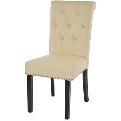 Chaises de salle à manger Mendler Chesterfield II - Similicuir crème - Style classique - Publicité Chaises de salle à manger Mendler Chesterfield II - Similicuir crème - Style classique - Publicité