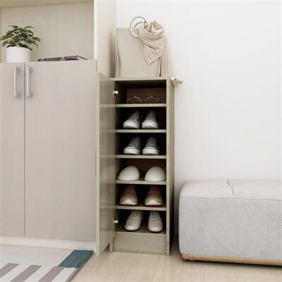 Armoire à chaussures vidaXL Chêne Sonoma - 6 Étagères - Rangement Durable - Publicité Armoire à chaussures vidaXL Chêne Sonoma - 6 Étagères - Rangement Durable - Publicité