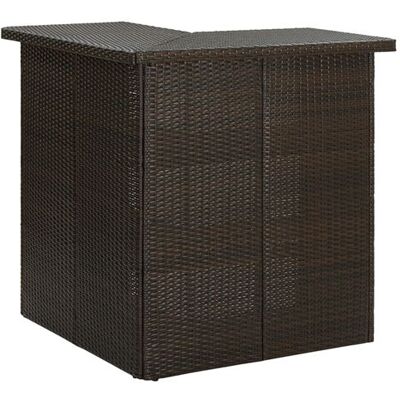 Non communiqué vidaXL Hoekbartafel 100x50x105 cm poly rattan bruin313480 Brun - Publicité Non communiqué vidaXL Hoekbartafel 100x50x105 cm poly rattan bruin313480 Brun - Publicité