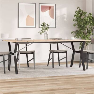 vidaXL Table à Manger Y-Frame - Pin Massif et Acier - 200x100cm - Publicité vidaXL Table à Manger Y-Frame - Pin Massif et Acier - 200x100cm - Publicité