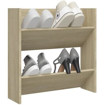 Non communiqué vidaXL Armoire à chaussures murale Chêne Sonoma 60x18x60 cm Aggloméré Brun - Publicité Non communiqué vidaXL Armoire à chaussures murale Chêne Sonoma 60x18x60 cm Aggloméré Brun - Publicité