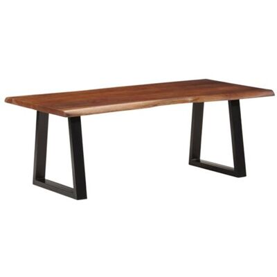 Non communiqué Table basse marron miel 110x55x40 cm bois massif d acacia Marron - Publicité Non communiqué Table basse marron miel 110x55x40 cm bois massif d acacia Marron - Publicité