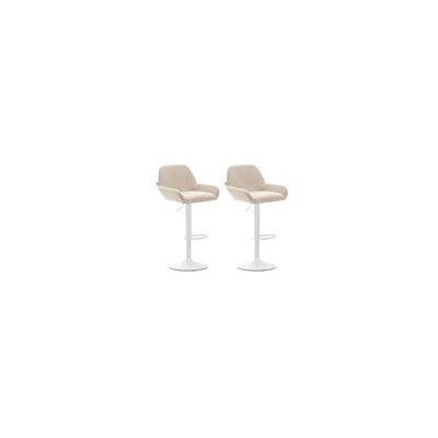 CLP - Set de 2 tabourets de bar Braga - crème/blanc - Publicité CLP - Set de 2 tabourets de bar Braga - crème/blanc - Publicité