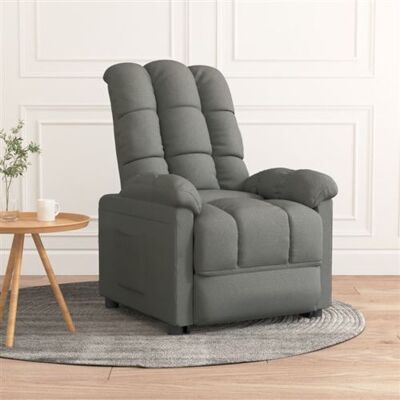 Fauteuil Relax vidaXL - Reclinable, Tissu Gris Foncé - Publicité Fauteuil Relax vidaXL - Reclinable, Tissu Gris Foncé - Publicité