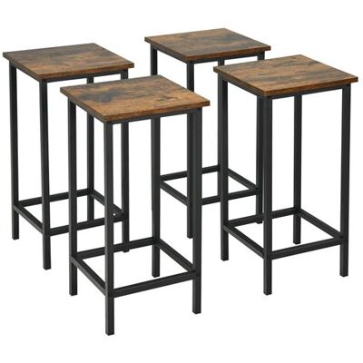 Non communiqué Lot de 4 Tabourets de Bar GIANTEX Marron Haut 62 CM Avec Repose-Pieds Chaises De Bar Style Moderne,Tabouret pour Cuisine,Café,Bistro Marron - Publicité Non communiqué Lot de 4 Tabourets de Bar GIANTEX Marron Haut 62 CM Avec Repose-Pieds Chaises De Bar Style Moderne,Tabouret pour Cuisine,Café,Bistro Marron - Publicité