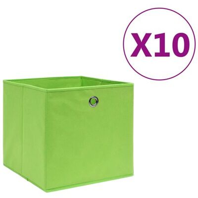 Non communiqué vidaXL Opbergboxen 10 st 28x28x28 cm nonwoven stof groen325229 Vert - Publicité Non communiqué vidaXL Opbergboxen 10 st 28x28x28 cm nonwoven stof groen325229 Vert - Publicité