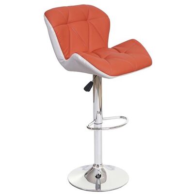 Tabouret de bar ajustable en écopelle MENDLER avec cadre chromé - Publicité Tabouret de bar ajustable en écopelle MENDLER avec cadre chromé - Publicité