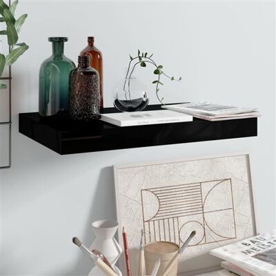 Non communiqué vidaXL Wandschap zwevend 40x23x3,8 cm MDF hoogglans zwart323763 Noir - Publicité Non communiqué vidaXL Wandschap zwevend 40x23x3,8 cm MDF hoogglans zwart323763 Noir - Publicité