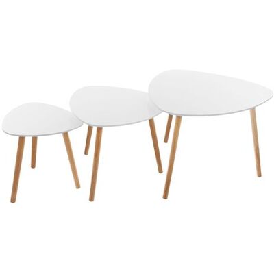 Atmosphera - 3 Tables d'appoint Mileo - Blanc - Mileo Blanc - Publicité Atmosphera - 3 Tables d'appoint Mileo - Blanc - Mileo Blanc - Publicité