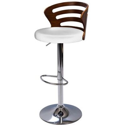 Non communiqué Tabouret de bar Emilio blanc - Amadeus - - Tissu Multicolore - Publicité Non communiqué Tabouret de bar Emilio blanc - Amadeus - - Tissu Multicolore - Publicité