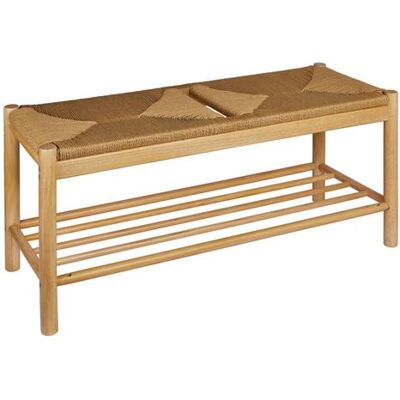 Non communiqué Atmosphera Créateur d'intérieur - Banc en Bois Massif "Maesi" 95cm Naturel Beige - Publicité Non communiqué Atmosphera Créateur d'intérieur - Banc en Bois Massif "Maesi" 95cm Naturel Beige - Publicité